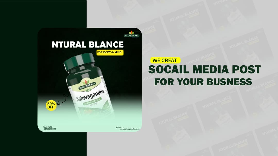 বাংলায় সোস্যাল মিডিয়া পোস্ট সার্ভিস – ডিজাইন + ক্যাপশন