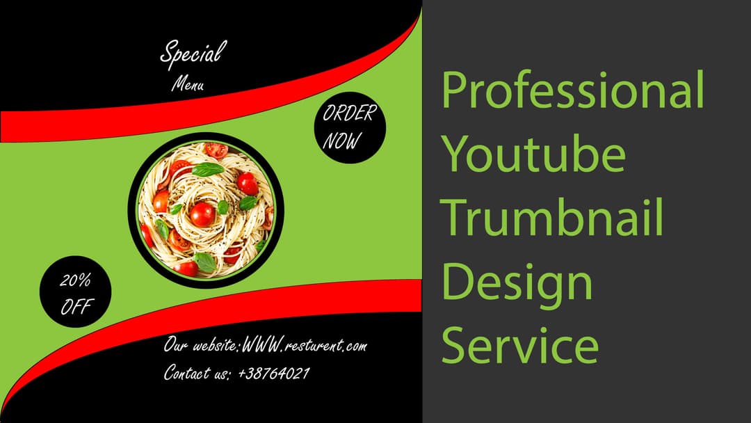 I will do professional and eye catching You tube thumbnail for your website.