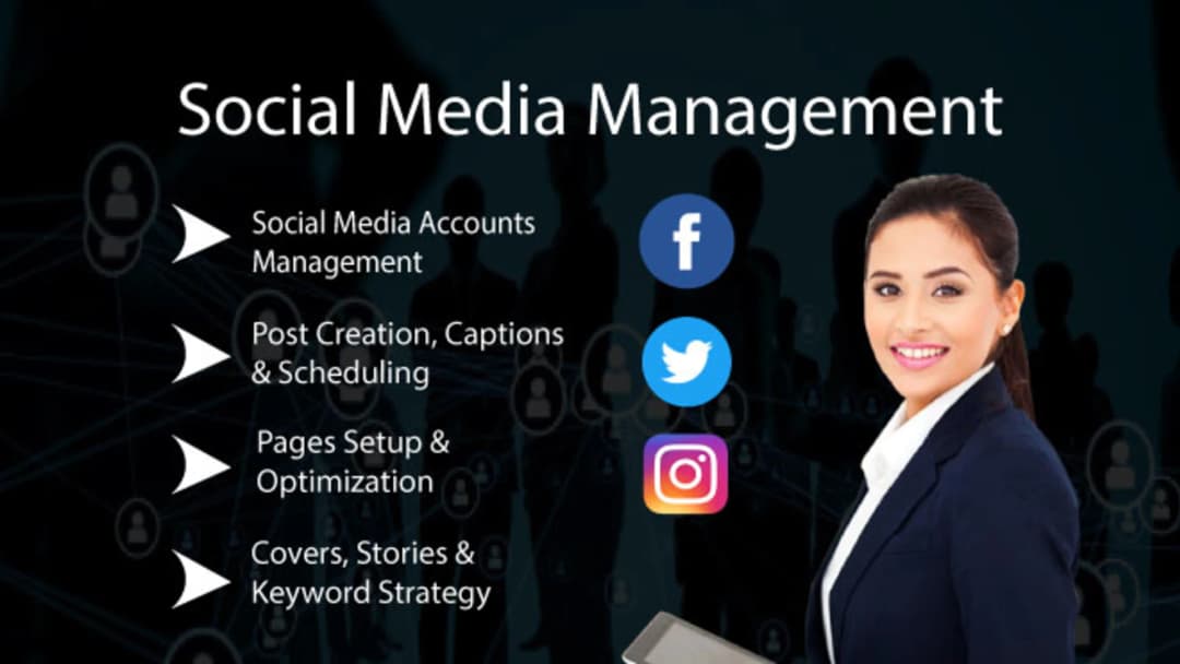 I will be your Social media marketing management and content create
