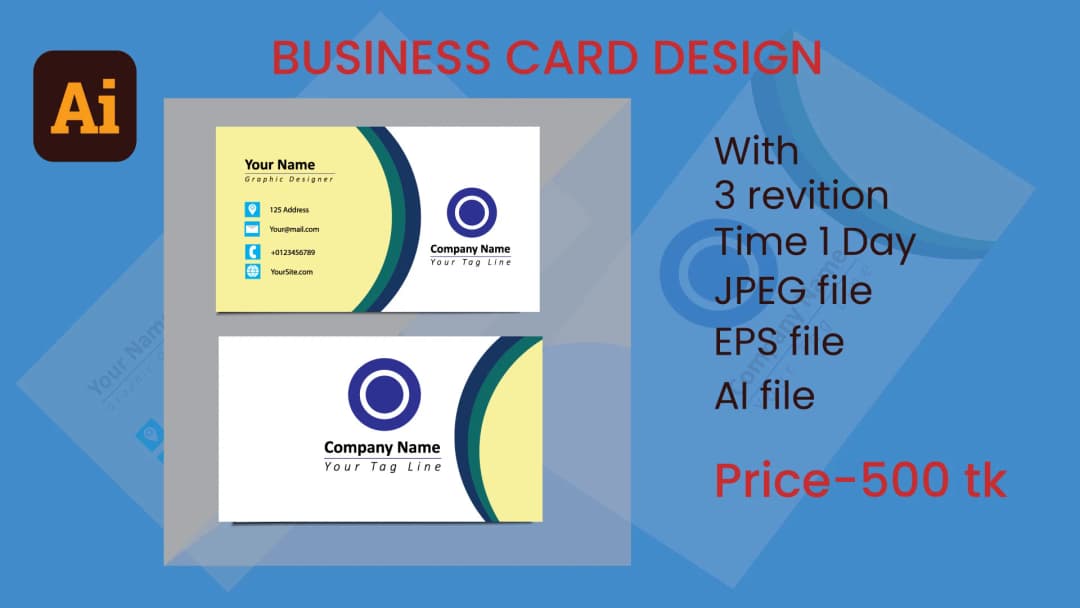 I will design a professional and creative business card for your brand.