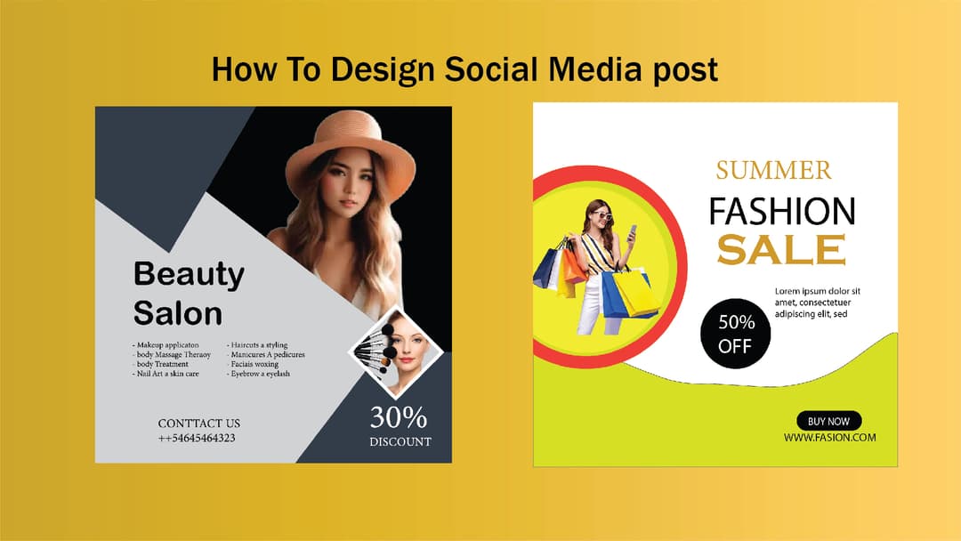 প্রফেশনাল সোশ্যাল মিডিয়া পোস্ট ডিজাইন