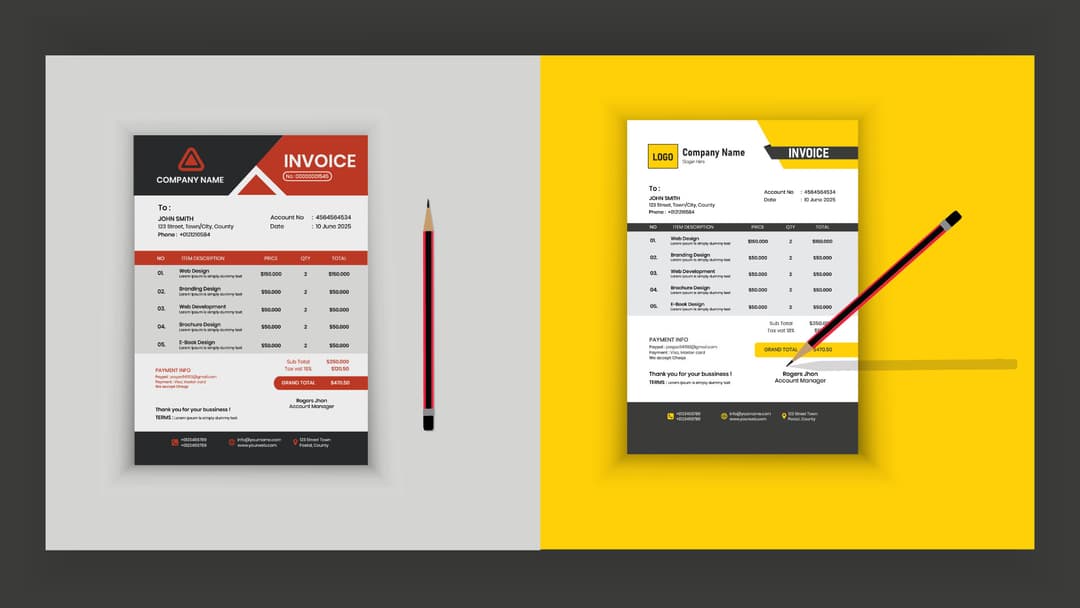 Branded Invoice Design Service