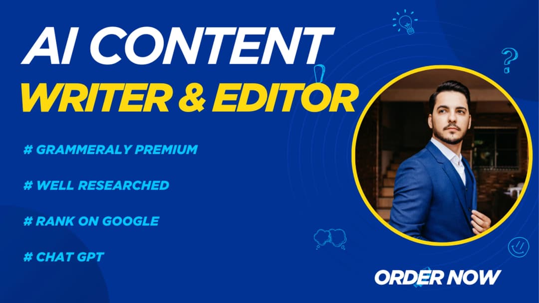 Professional AI content writer and editor helping you publish your best work