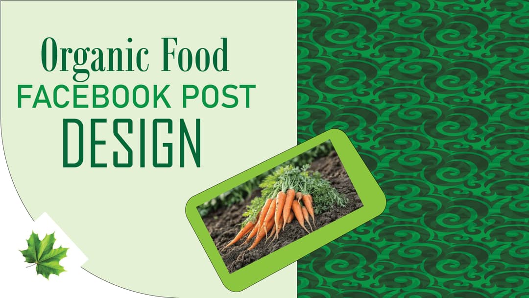 Facebook post design for organic food