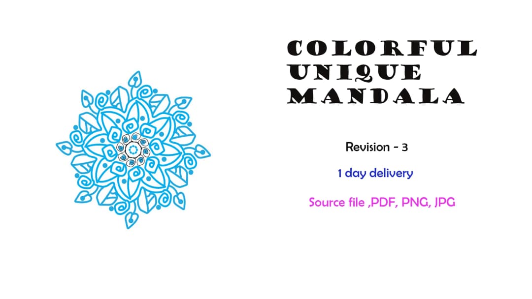 I will do logo, card, cv, mandala design