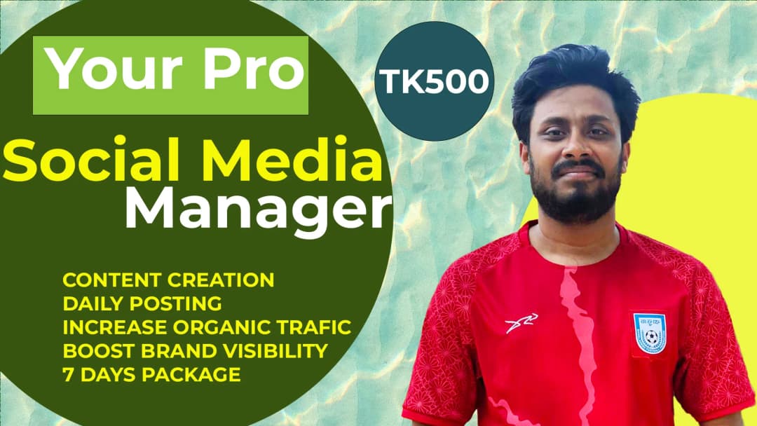 I will be your social media marketing manager and content creator