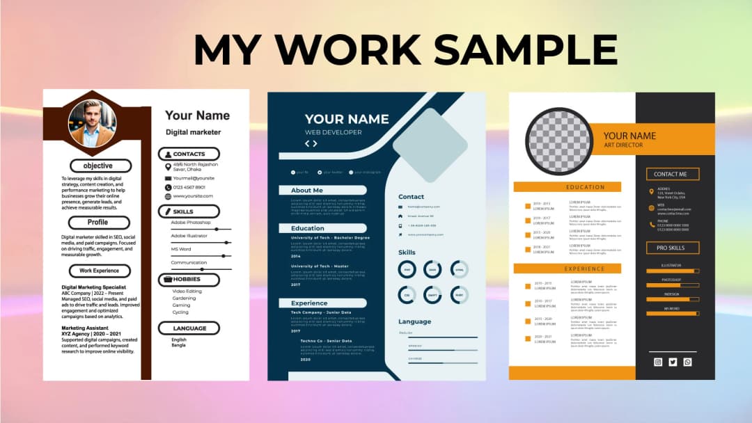 I will make Professional CV Design or Resume Design