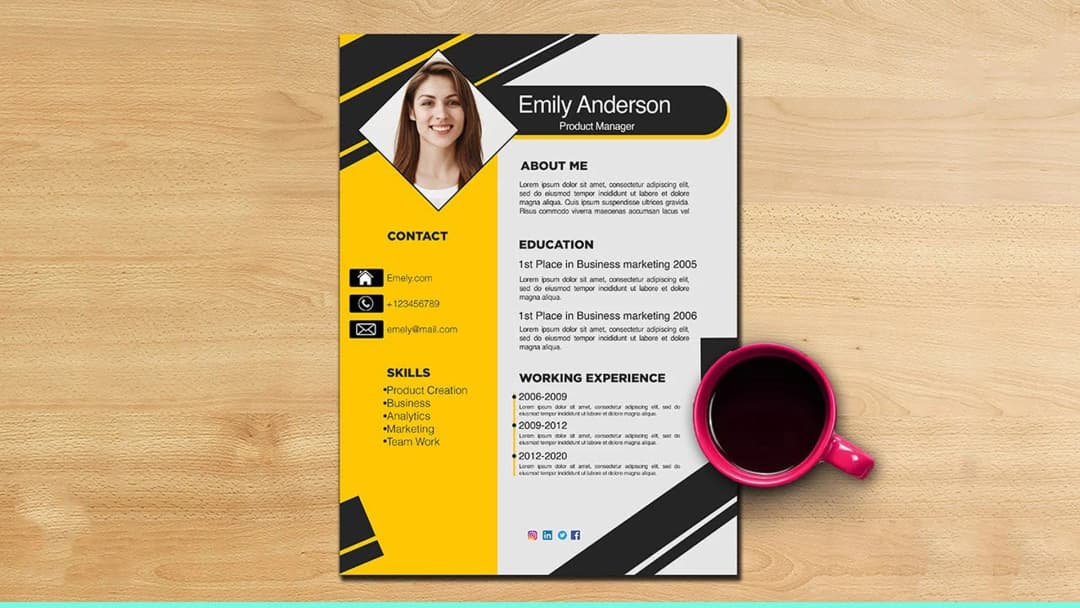 Professional CV for job corporate apply