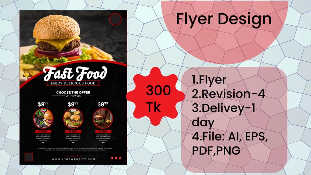 I will create flyer design of any kind you need