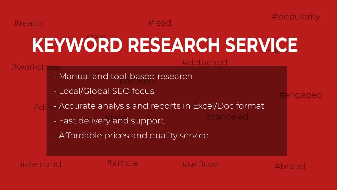 5. I will do SEO keyword research and competitor analysis
