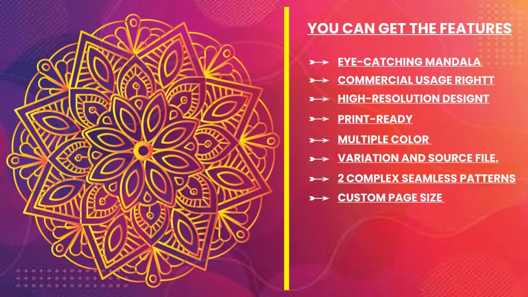 I will design custom mandala pattern